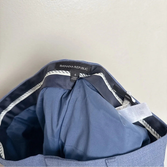 Banana Republic Womens 4 Slim Wool Avery Trouser Light Navy Color - Picture 8 of 12
